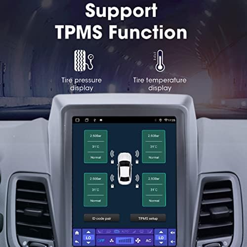 Android 11 Autó Sztereó Ford Fiesta 2009-2015 a Carplay, 9,7 Hüvelykes Érintőképernyő Bluetooth autórádió GPS Navigációs SWC FM-HiFi