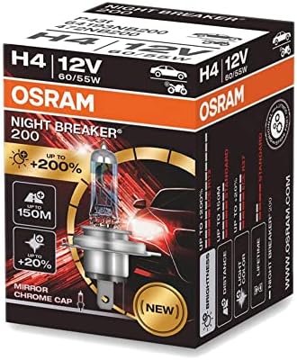 OSRAM 64210NB200 Night Breaker 200 Lézer Halogén izzó-H7-12V/55W-egyetlen Darab