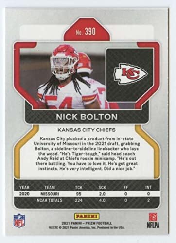 2021 Panini Prizm 390 Nick Bolton RC Újonc Kansas City Chiefs NFL Labdarúgó-Trading Card
