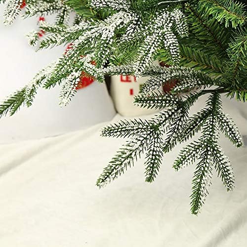 DLPY PVC Mesterséges Fenyő karácsonyfa Világít Csuklós Karácsony Fa, Fém Állvány Közgyűlés Összehajtható az Ünnepi Dekoráció-6,8 ft(210cm)