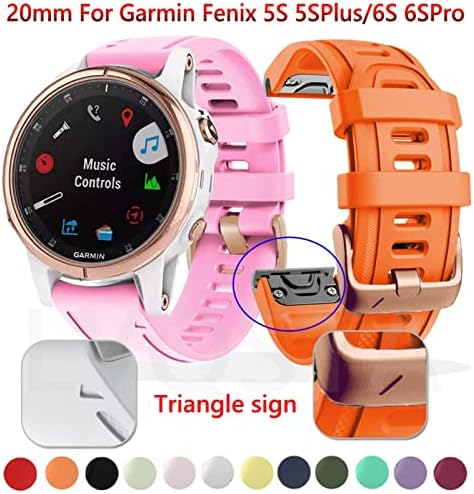 GZIFC 22MM Watchband Pántok a Garmin Fenix 6S 6SPro Nézni gyorskioldó Szilikon Easy Fit Csukló Zenekarok a Garmin Fenix 5S/5S Plusz