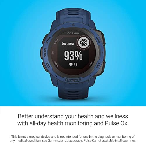 Garmin - Ösztön Napenergia Masszív GPS Smartwatch 45mm - Árapály-Kék (Felújított)