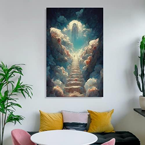 A Stairway to Heaven Fantasy Art Digital Art Festmény Wall Art Szoba Esztétikai Poszter Wall Art Festmények Vászon Fali Dekoráció lakberendezés