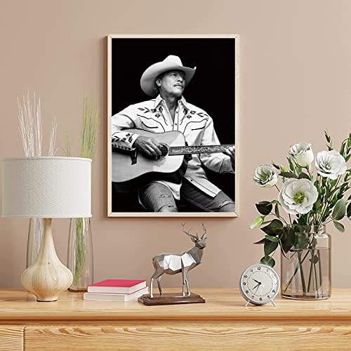 LEMMAN Alan Jackson Poszter - Country Énekes Plakát Művészet Plakát Fal Esztétikus Dekorációs Plakát, Hálószoba Dekoráció, Irodai Folyosó