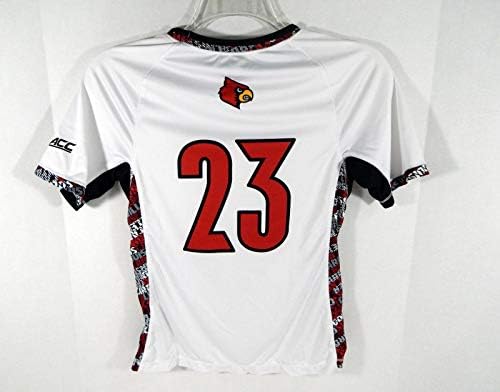 Női Uni a Louisville Cardinals 23 Játék Használt Fehér Jersey Lacrosse M DP03571 - Meccs Használt