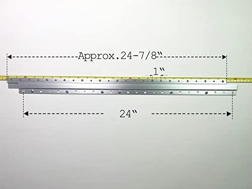 Francia Ék Fogas 25 Inch - 2 Pack - Kép, Tükör, Tábla, Raklap, vagy Panel Biztosítóberendezés Fali Tartóval - Alumínium Z Bar Klip Fogas
