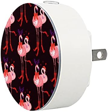 2 Csomag Plug-in Éjjeli LED-es Éjszakai Fény, az Alkonyat-hogy-Hajnal Érzékelő Gyerek Szoba, Gyerekszoba, Konyha, Előszoba Karácsonyi Flamingo