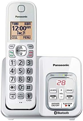 Panasonic KX-TG833SK1 Link2Cell Bluetooth Vezeték nélküli Telefon W/Hang Segítse 3 Készülékek (Felújított)