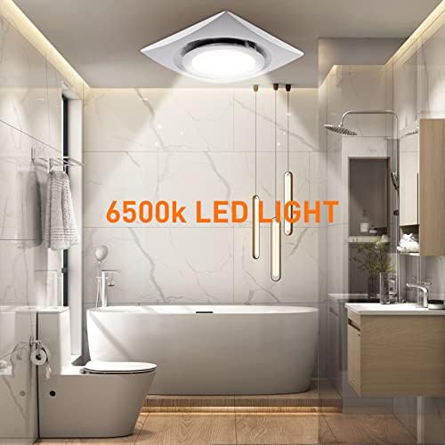Fürdőszoba Elszívás Ventilátor LED Ultra Csendes 1.0 Sones Mennyezetre légelszívás Rajongó 110 CFM az Otthoni Fürdőszobában, Irodában Hotel