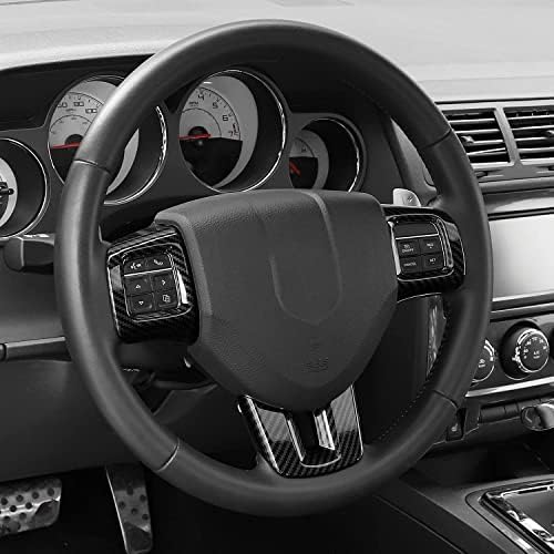 CheroCar a Dodge Challenger Kormánykerék-Fedezze Trim Készletek Panel Belső Dekoráció a 2009-2014-es Dodge Challenger Töltő (Szénszálas