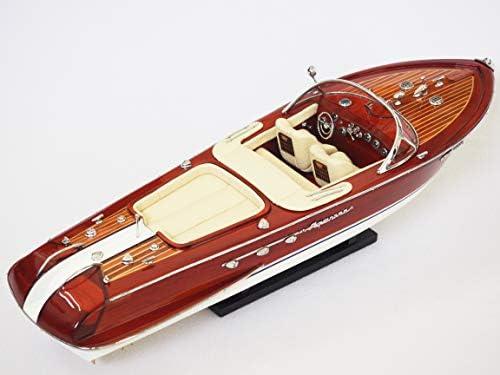 SHIPBO DEKORÁCIÓ Riva Aquarama 21 (53 cm) Fa Hajó Méretezett Modell Teljesen Összeszerelt