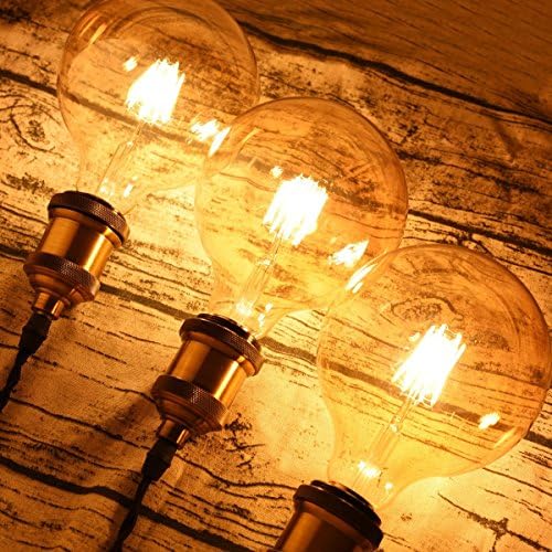 INNOCCY Szilárd Lámpa Foglalat E26/ E27 Vintage Ipari Edison Medál Kerámia Lámpa Foglalat Antik Bronz Színű, Csomag 8