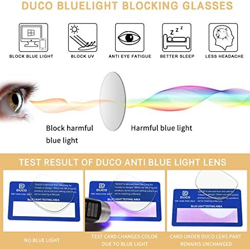 DUCO Kék Fény Szemüveg Férfiak Nők Blue Ray Blokkoló Szemüveg Számítógépes Játék Retro Szemüveg Kerek Szemüveg Keret 5217