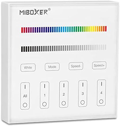 Vrabocry MiBoxer B3 Vezeték nélküli Fehér 2.4 G RF 4 Zónák RGB/RGBW Falra Szerelt Smart Panel Távoli Powered by 2db AAA