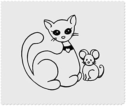 Azeeda 2 x 'Cat & Egér Barátok Mikroszálas Lencse/Szemüveg Tisztító Kendők (LC00016883)