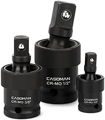 CASOMAN 15 DB 1/2 - Meghajtó Szabványos Egyetemes Hatása Dugókulcs Készlet, 6 Pont, Metrikus,10-24mm & CASOMAN 3-Darab Hatása
