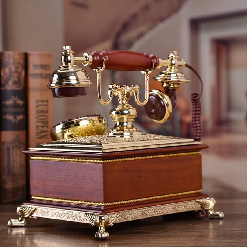 LEPSJGC Táblázat Vintage Telefon Vezetékes Kettős Rendszer Hívófél-AZONOSÍTÓ, 16 Csengőhangok, Állítható Hangerő & Fényerő, Dekoratív Telefon
