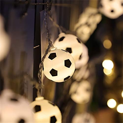 WYBFZTT-188 LED-es Futball-Labdák String Koszorú Dekoráció Hálószoba Haza Téma Party Karácsonyi 3/6/10M Dekoratív Labdarúgó Tündér