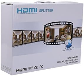 UGE HDMI Splitter 1x8 Portok 8 Port 3D Full HD Erősítő Elosztó Támogatja a 1080P 480P 576P 720P 1080i Felbontásban (Egy Bemenet Nyolc