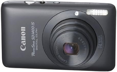 Canon PowerShot SD1400 A 14.1 MP Digitális Fényképezőgép a 4x-es Széles Látószögű Optikai Kép Stabilizált Zoom, 2.7 Inch-es LCD (Fekete)