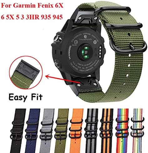 SAAWEE 22 26mm Quick Fit Nylon Watchband Szíj, a Garmin Fenix 6X 6 Pro Smart Óra Easy Fit Band A Fenix 5X 5 3 3HR 935 945 Óra
