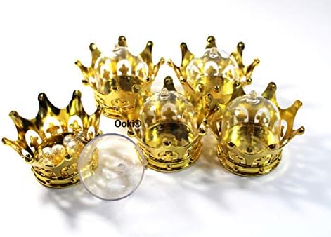 12 Arany vagy Ezüst Tölthető Korona Baby Shower Szívességet Díjak Herceg Hercegnő Dekoráció Játék Party Ajándék Konténer Emlék