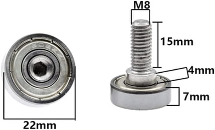 2db M6*8 mm-es szál rudat 26mm*8 mm-es görgőt fix görgő fém csapágy útmutató kerekek gyűrű rozsdamentes acél csavar