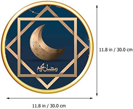 Amosfun 8db Muszlim Fali Dekoráció Eid Mubarak Fali Matricák Iszlám Hold Matricák Ramadan Fél Ablak, Fal Dekoráció (Kék)