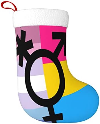 CUTEDWARF bigender Trans Pansexual Büszkeség Zászlók Christma Harisnya karácsonyfa Díszek Karácsonyi Zokni a Karácsonyi Ünnep Party Ajándékok,