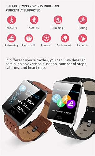 Új Okos Karóra Vérnyomás pulzusmérő Sport Fitness Tracker Férfiak Smartwatch Android iphone (Barna)