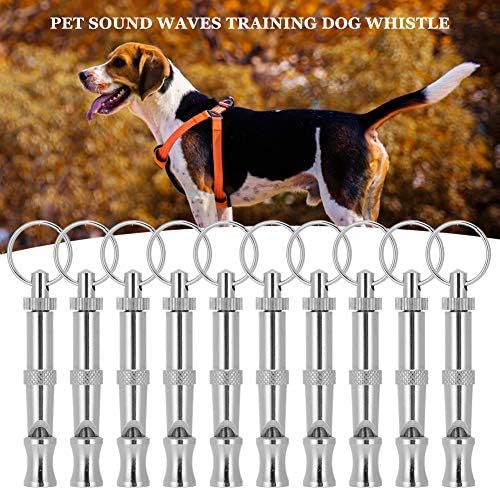 10DB Pet Képzés Síp, 5,5 cm, Állítható kutyasíp Edző hanghullámok Rozsdamentes Acél Pet Képzés, Viselkedés Ellenőrző Kellékek