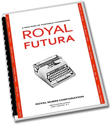 Királyi Hordozható Futura Írógép Üzemeltetési Útmutató Felhasználói Kézikönyv Sokszorosítása Vintage Eredeti