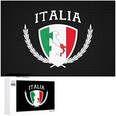 Italia-Olaszország olasz Térkép Zászló Fa Puzzle Képet Wall Art Képek az Otthoni Irodájában Dekoráció 1000 DB