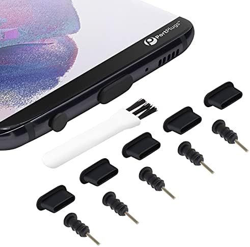 PortPlugs USB-C Port Plug Set (5 Pár) Kompatibilis Samsung Galaxy, Note, Pixel, Android Mobiltelefonok, MacBook & Többet, C-Típusú Kiterjed