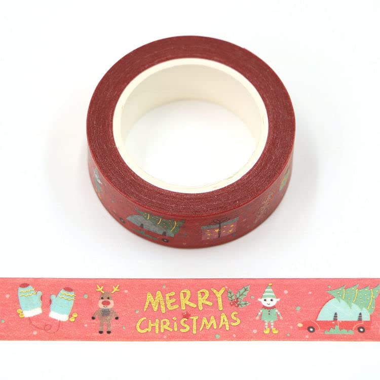 Syntego Boldog Karácsonyt Washi Tape Dekoratív Kézműves Maszkoló Szalag 15 mm x 10 m