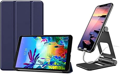 ProCase LG G-Pad 5 10.1 inch FHD Slim Tok (Haditengerészet) Csomag Fekete Összecsukható mobiltelefon, Tablet Állvány Állvány
