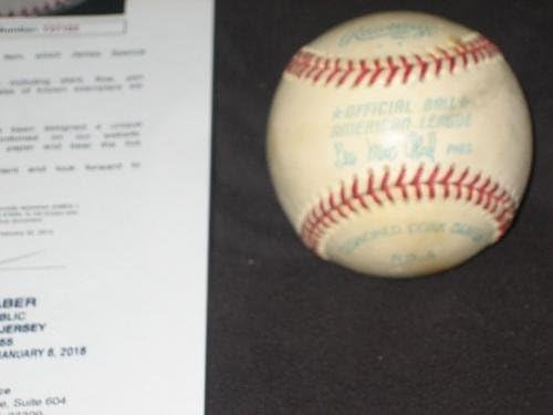 Joe Dimaggio Yankees Dedikált, Aláírt Oal Macphail Baseball Szövetség best Wishes - Dedikált Baseball