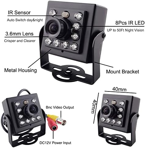 Qcwox HD 1/3 Super CCD 1000TVL 3.6 mm 10db IR Led Mini CCTV Biztonsági Kamera Megfigyelő
