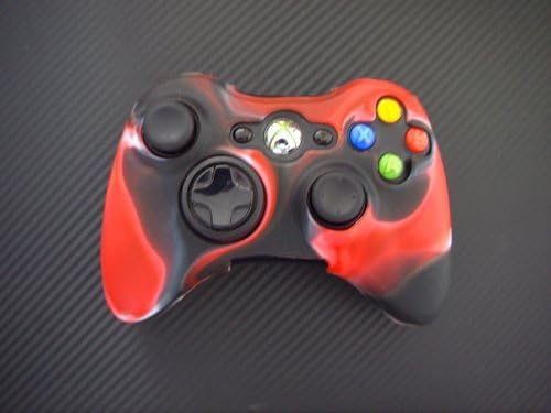 Két Darab Szett 2X Xbox 360 Távirányító Szilikon Védő Bőr burkolata (Piros, Fekete Mix)