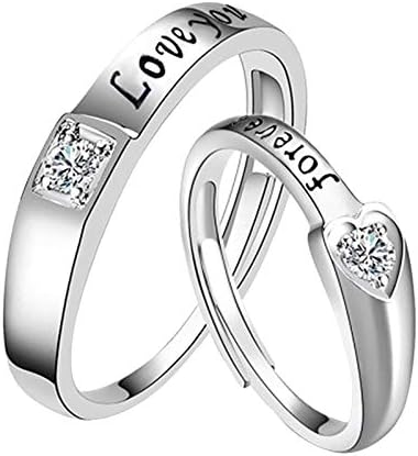 2, Eljegyzési Gyűrűk, Női Gyűrű Pár Gyűrűk Király Réz Gyűrűvel Állítható Csomót Nyitó Réz Gyűrű