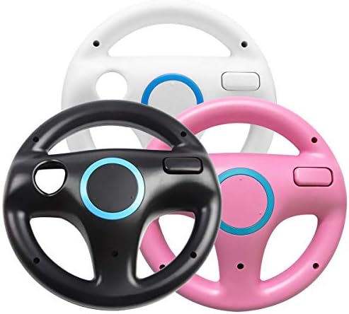 Jadebones 3 x db Fekete Fehér Pink Kormányzás Racing Wheel a Wii, valamint Wii U Távoli