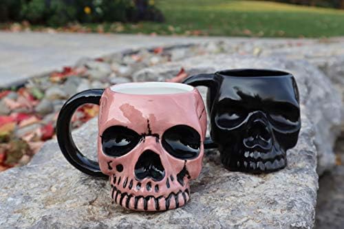 Csontváz, Koponya Alakú Halloween Kerámia Bögre - Készlet 2-15 oz
