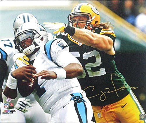 Clay Matthews Aláírt 20×24 Green Bay Packers Galéria Csomagolva NFL Fali Vászon – Kezelése Cam Newton - Dedikált NFL Művészet