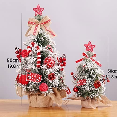 XXSLY Mesterséges karácsonyfa 30cm/50cm Kis Asztali karácsonyfa Özönlött Mini Mesterséges karácsonyfa a Karácsony/Étkező Asztal