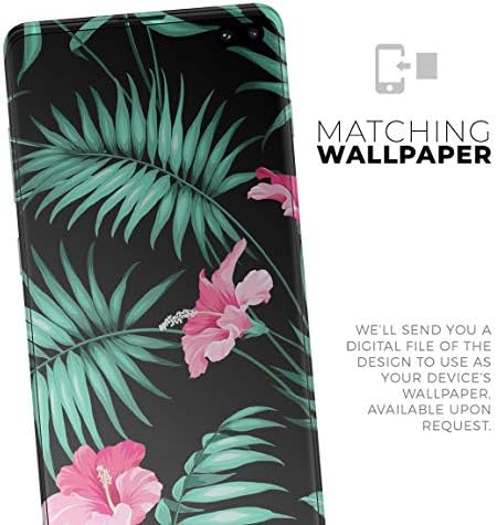 Design Skinz Trópusi Menta, Élénk Rózsaszín Virágos Vinyl Matrica Wrap Cover Kompatibilis a Samsung Galaxy S10 Plusz (Képernyő