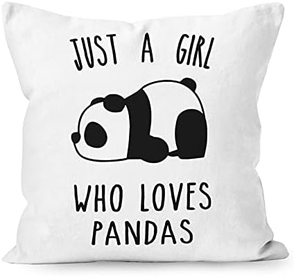 YUESHARE Csak Egy Lány, Aki Szereti a Panda Panda Medve Párnát Fedezze 18 x 18 cm-es, Panda Medve Szerető Ajándékokat, a Haza, a Szobában Ágy,