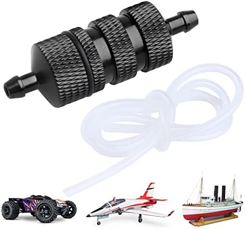 Alumínium RC Tüzelőanyag-Szűrőt, valamint a Szilikon Cső Nitro Működő RC Autó RC Repülő Modellek (Fekete)