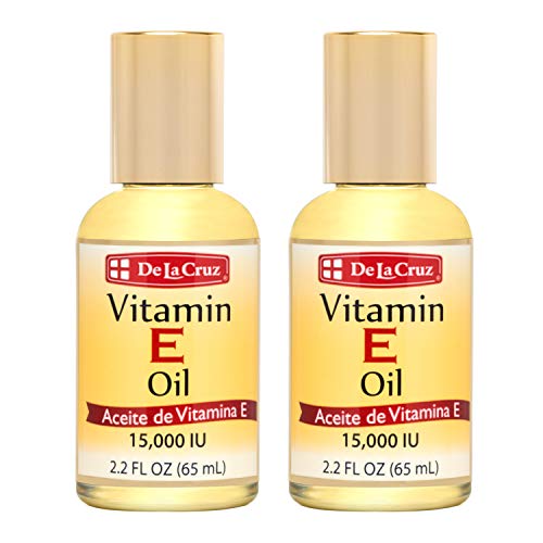 De La Cruz E-Vitamin Olaj a Bőr, Arc, Test, 15,000 IU - Tartósítószert, 2 Csomag 2.2 FL Oz, 2 Üveg