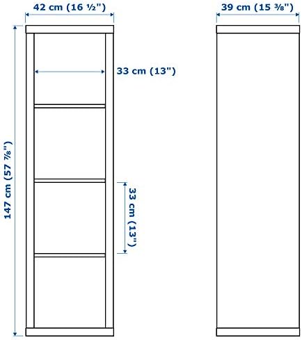 Ikea KALLAX polcok egység fehér (42x39x147 cm) 4 polc