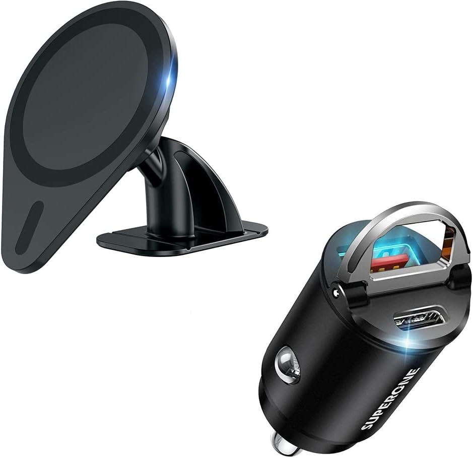SUPERONE Mag Biztonságos Autó lámpa a Műszerfalon & USB-C Autós Töltő Adapter